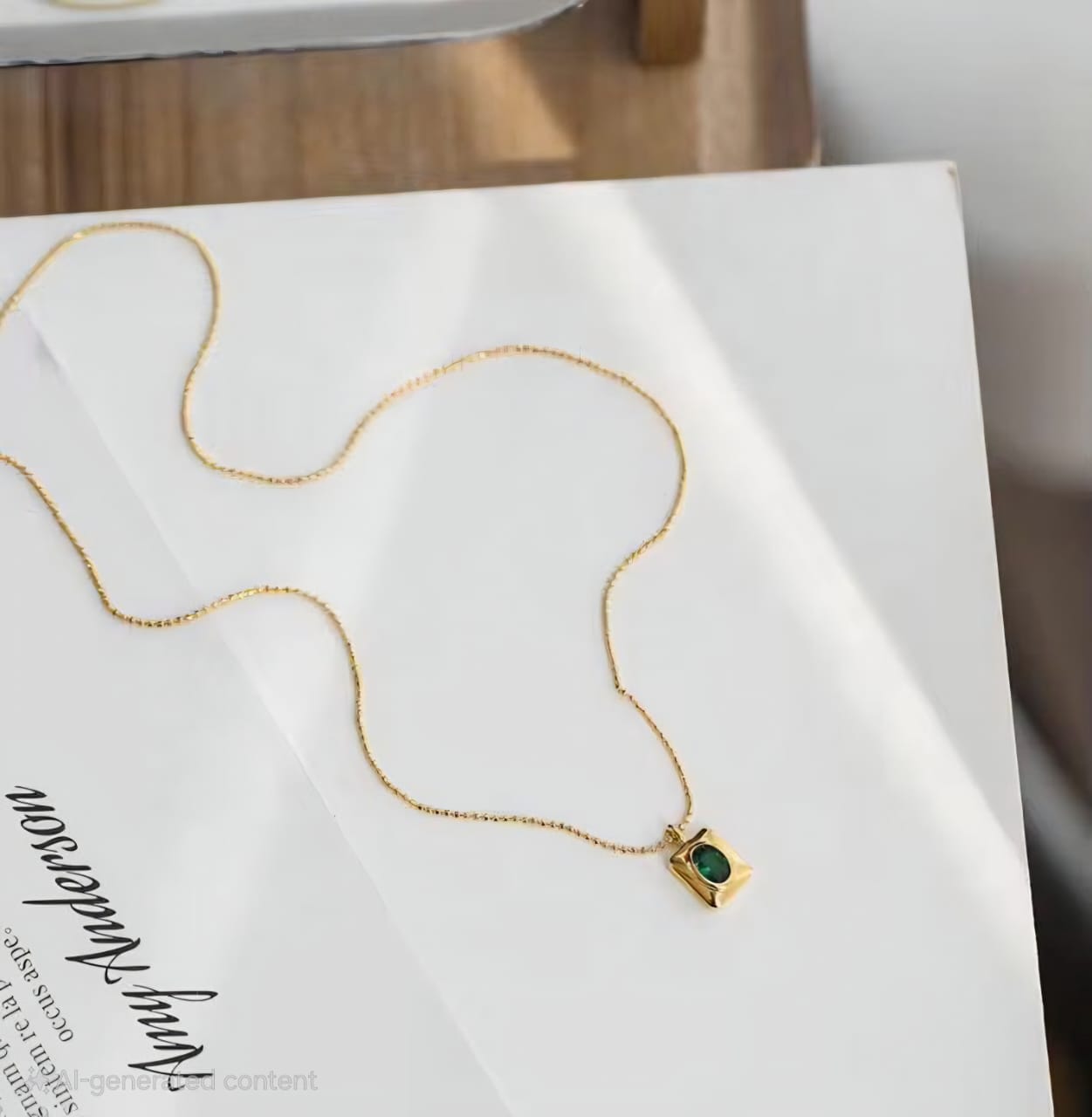 GREEN CUBIC PENDANT P111