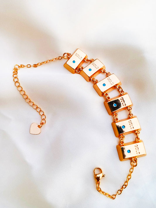 GOLD BISCUIT BRACLET B105
